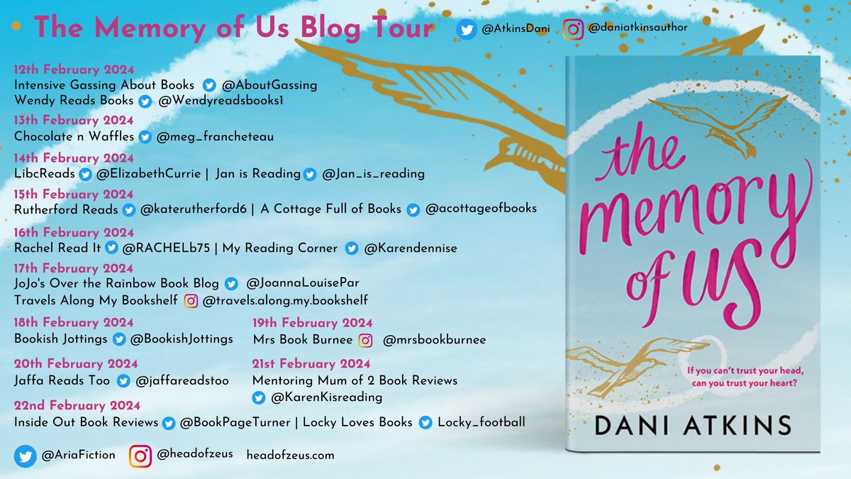 A story of sisterly bonds and the lengths we will go to for those we love, my review of the delightful #TheMemoryofUs by @AtkinsDani which will make you smile, laugh and cry is on Instagram for my stop on the tour

instagram.com/p/C3WIwtvoEUe/… 

@soph_ransompr @HoZ_Books @AriaFiction