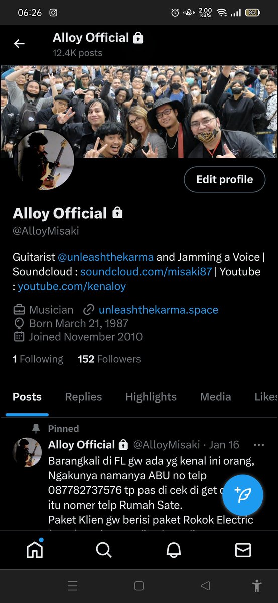 Fack kata aing ini mah, tetiba following nya 0 tp pas dibuka masih follow, kocak