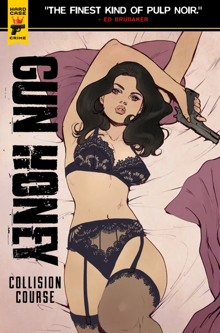 I'm happy to reveal my cover (and nsfw variant) for the upcoming series GUN  COLLISION COURSE with  and  first issue available in May!  