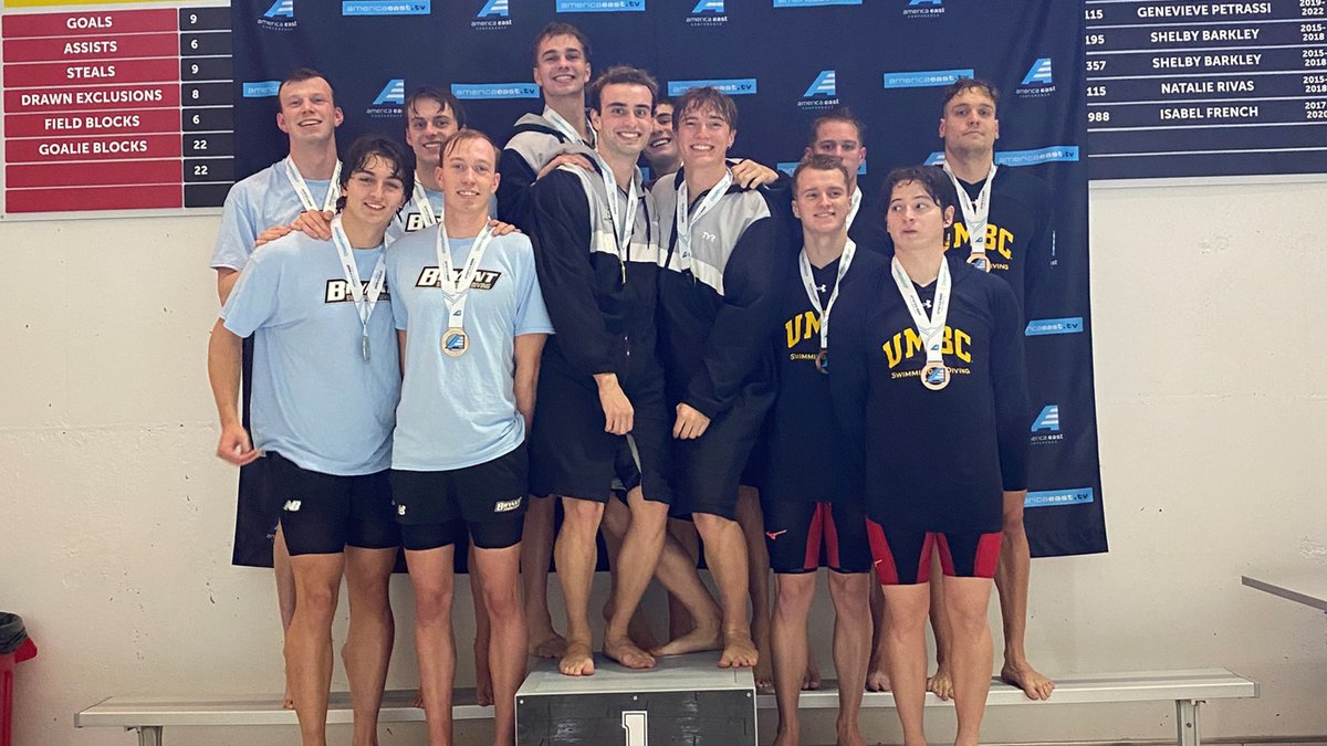 Bing_Bearcats's tweet photo. It was a dominant first night for @BinghamtonSWIM at the @americaeast meet on Wednesday. The Bearcats won three out of the four relays, broke three school records and two AMERICA EAST MEET records! #AEChamp https://t.co/mo4km9vZuX