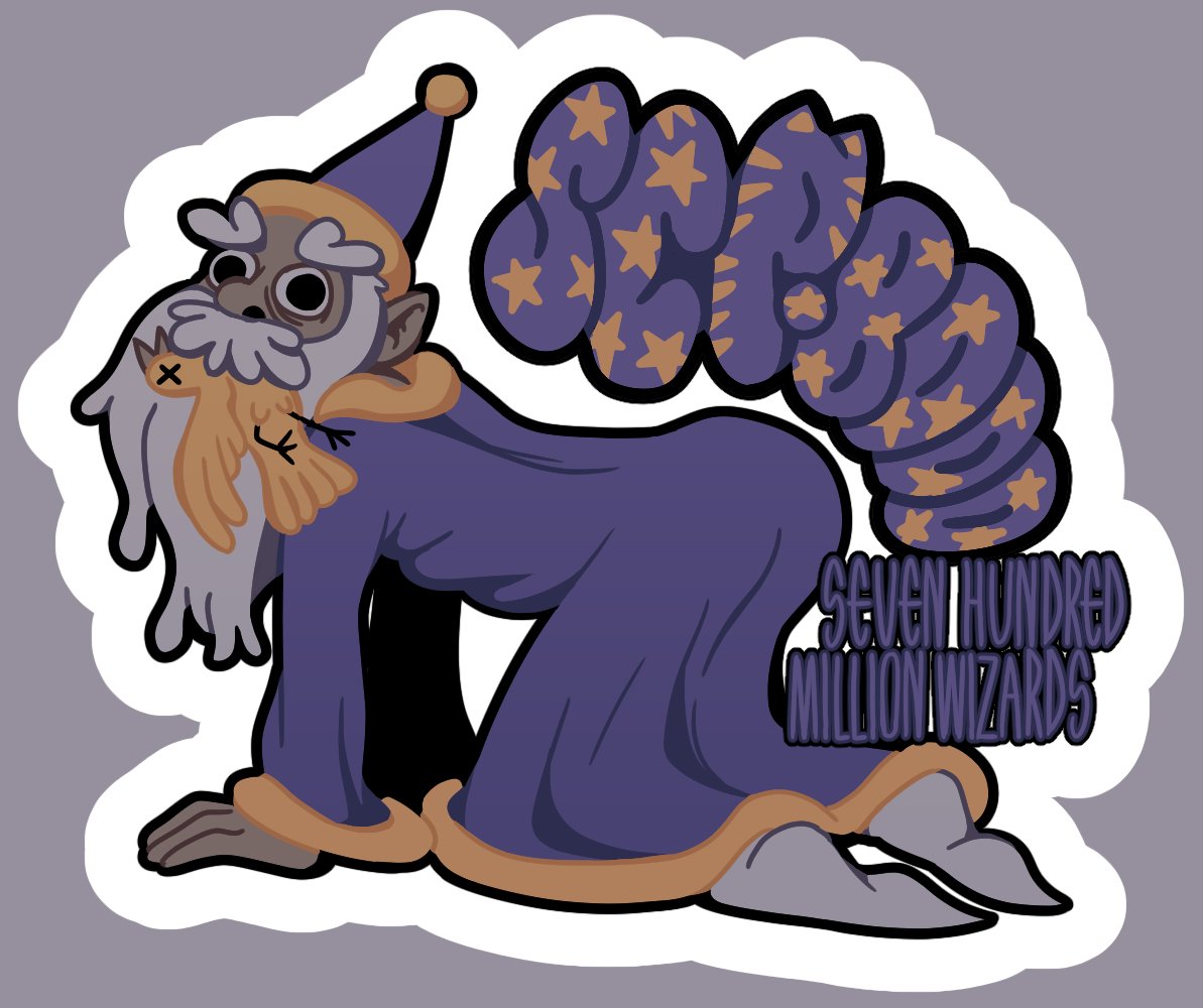Doing some SCP-8000 Stickers! First one is @Raddagher's Seven Hundred Million Wizards