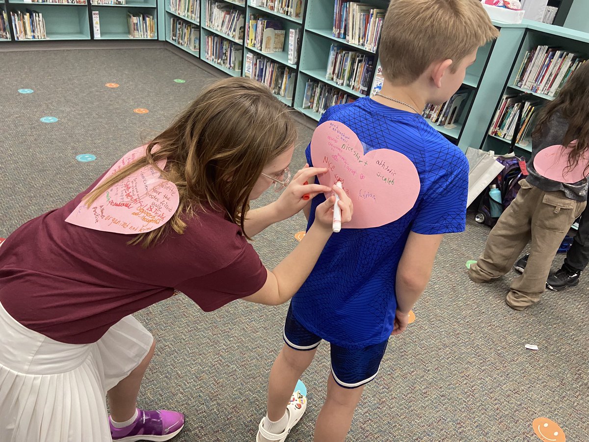 Friendship party and positive affirmations! Thanks Mr. Smith for the activity idea! #HayesHawks