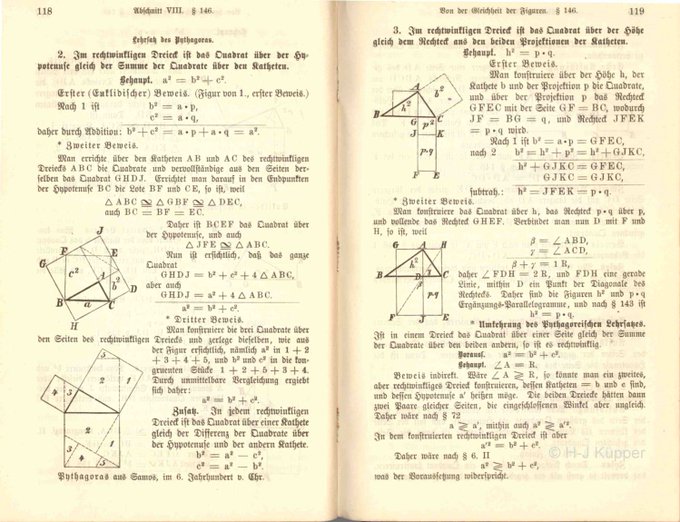 The geometry textbook from which Albert Einstein learned the Pythagorean theorem as a child.

In an autobiographical essay he wrote in his later years, he called it a 'wonder.'

#Einstein #histSTM

📷