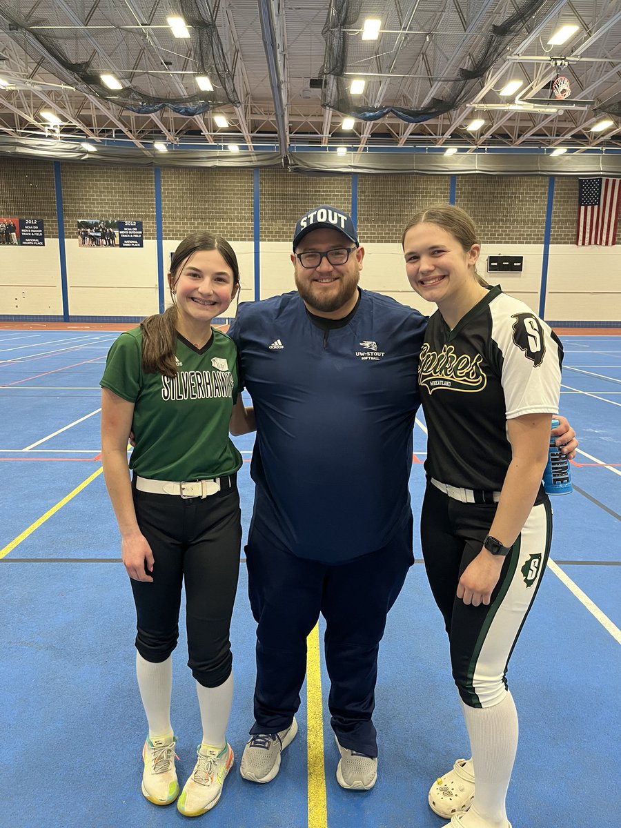 Had a great time at @uwstoutsoftball’s camp this past weekend! I got to attend with a former teammate and my sister. I loved learning about the school and softball program. A big thank you to the coaches @coachchris_24, @TravisJMiller1 & the team! @SilverHawkSball @CoachSelena20