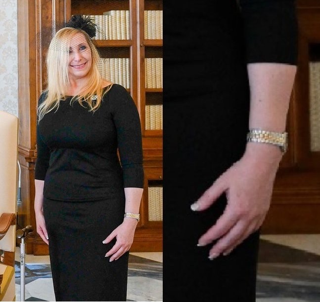 puntoabc's tweet photo. Karina Milei 
Tapado Dolce &amp; gabbana $ 5.500.000
Rolex $ 10.000.000
Zapatos Louboutin $ 3.500.000

$19.000.000 encima,  cuando hace pocos meses vendía tortas en Instagram., y su sueldo de $3.000.000 lo cobra hace dos meses .
Las cuentas no dan .

#TodaDeMilei https://t.co/0epqQDnlis