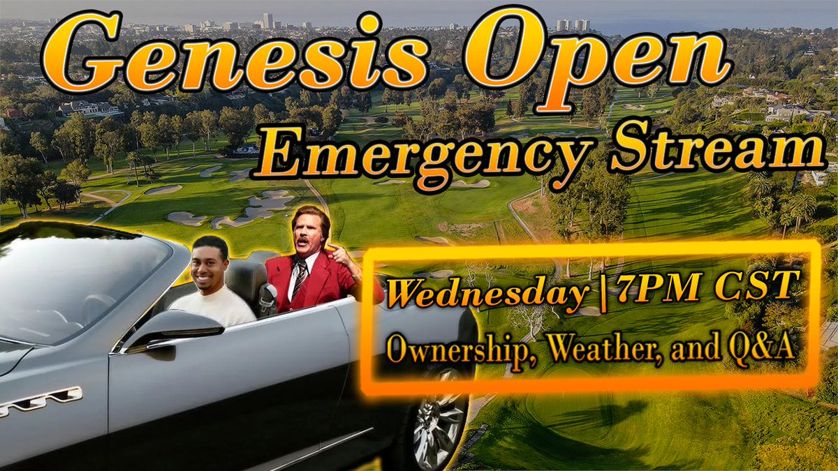 TheDegenerate75's tweet photo. I'm fucking ready for some Tiger and some PGA DFS!  How about you?👀

🚨1-Hour Warning for The Genesis Open Emergency Stream | Wednesday 7PM CST🚨

We'll be doing LIVE Q&amp;A and giving away that $555 ticket that you get to build with me!🤑 https://t.co/pFeVqTfVDq