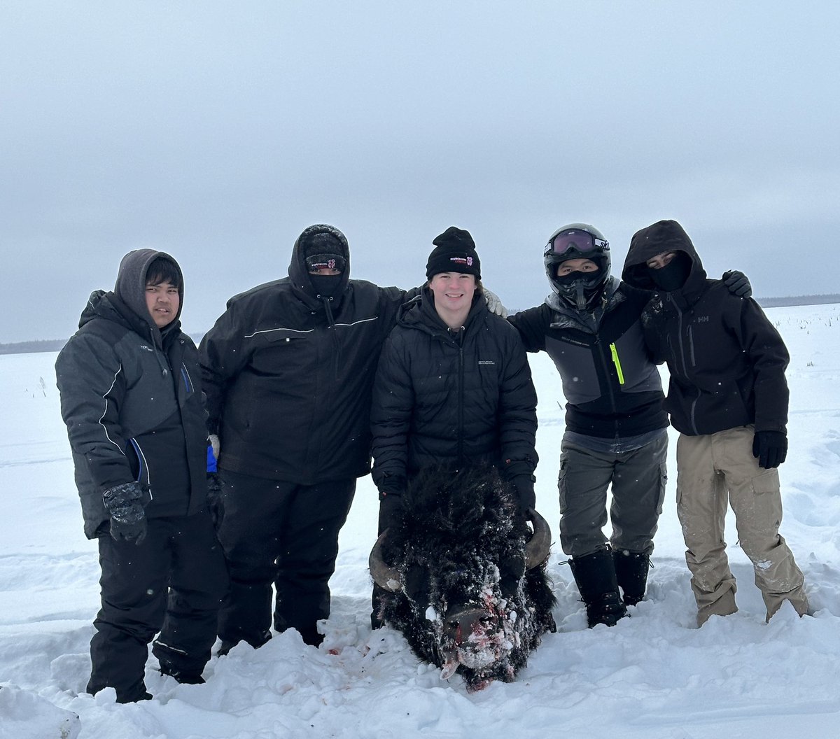 Another day of learning: practicing our Dene Zhatie, beading, playing Arctic games, and harvesting a bison! <a href="/NotreDameOCSB/">Notre Dame High School</a> <a href="/SacredHeartOCSB/">Sacred Heart Catholic High School</a> <a href="/ocsbindigenous/">OCSB Indigenous Ed</a> #ReconciliationInAction