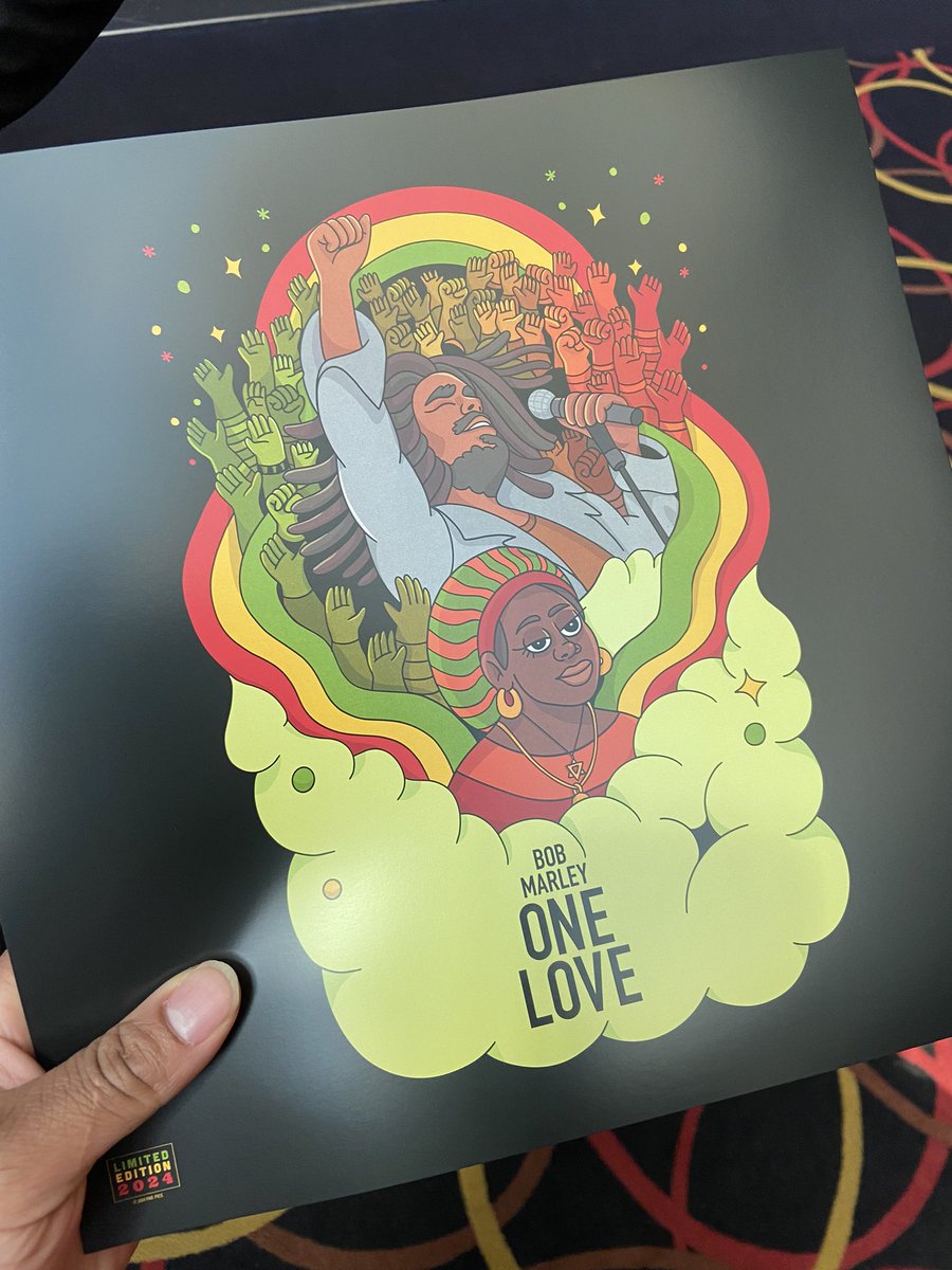 The new Bob Marley movie was pretty good…AMC gave out this mini poster