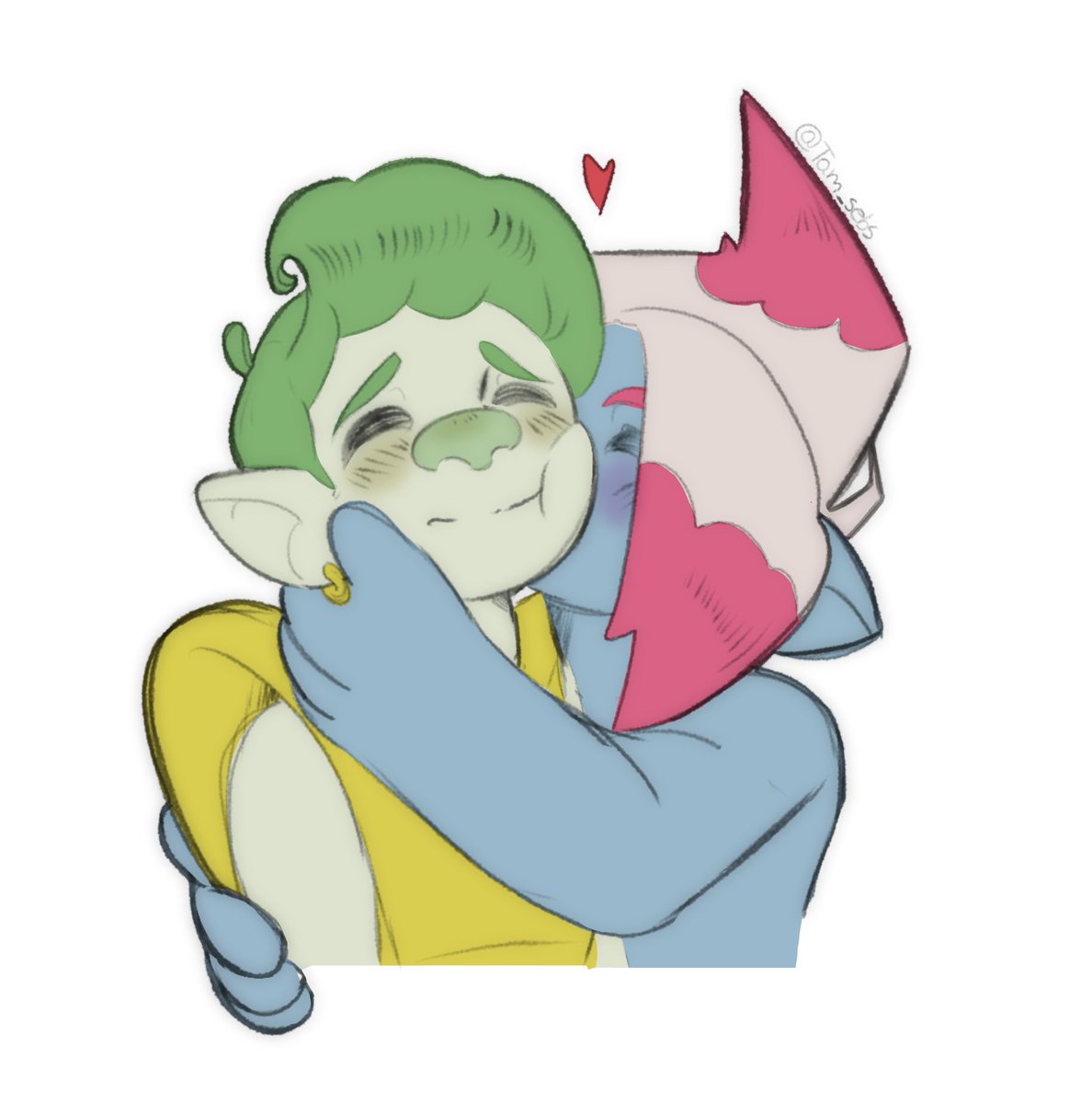 A little doodle of my otp (you can write suggestions from other ships to draw them)
#TrollsBandTogether #floyneer #ValentinesDay    #floydtrolls #TrollsTWT