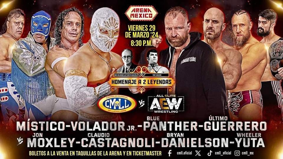 ChamorroAlberto's tweet photo. Here we fucking go!!!! Apenas me enteré compré mis tickets, El BCC en la Arena México el 29 de Marzo en un tremendo Match con Blue Panther y Bryan Danielson en el mismo ring!!!!  #ThisisLucha #Cmll #AEW 👊

Thank you @TonyKhan for making this incredible alliance https://t.co/Jq4Vj1veVq