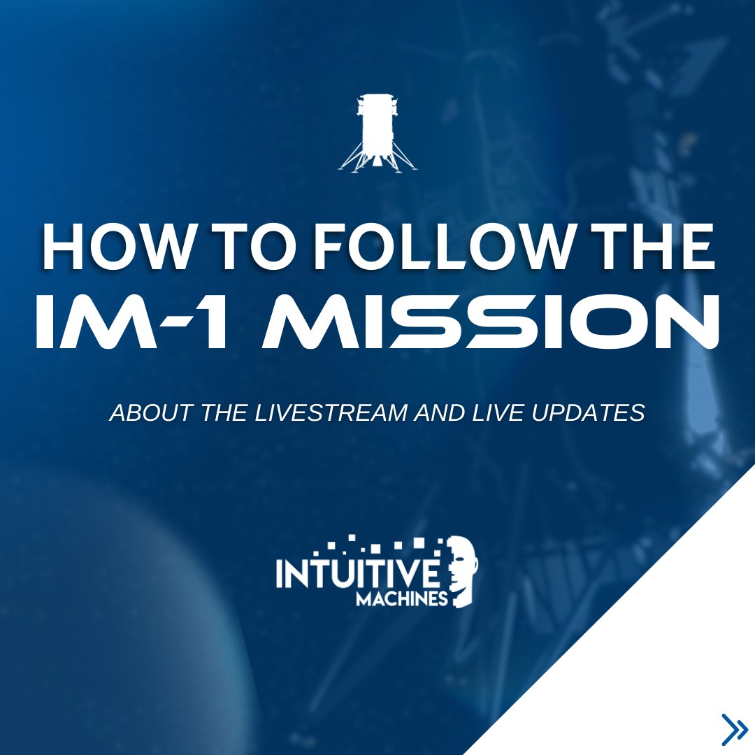 Int_Machines's tweet image. ❤️🌒Be our Valentine and follow the IM-1 mission starting tonight at 11:20 p.m. CST. Click here👇
intuitivemachines.com/im-1
