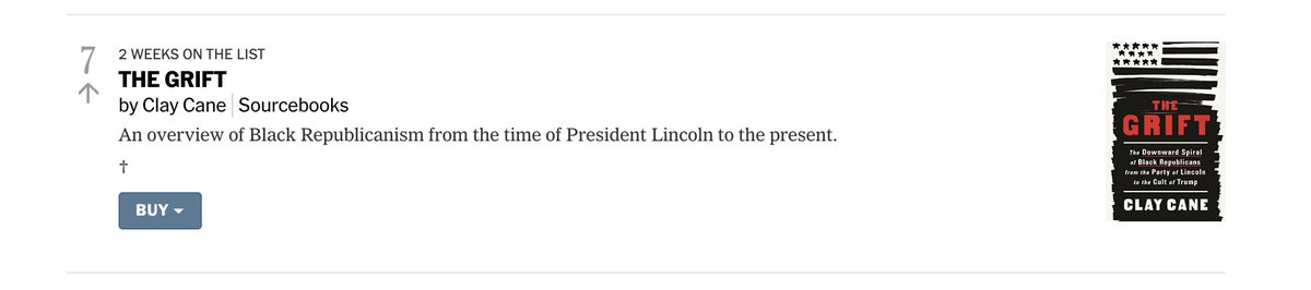 WOW! #TheGrift secures its spot on the New York Times bestsellers list for the 2nd week, climbing from No. 10 to No. 7. Getting this news on Frederick Douglass's birthday is amazing. THANK YOU EVERYONE - order below &amp; spread the word! #BlackHistoryMonth 
barnesandnoble.com/w/the-grift-cl…