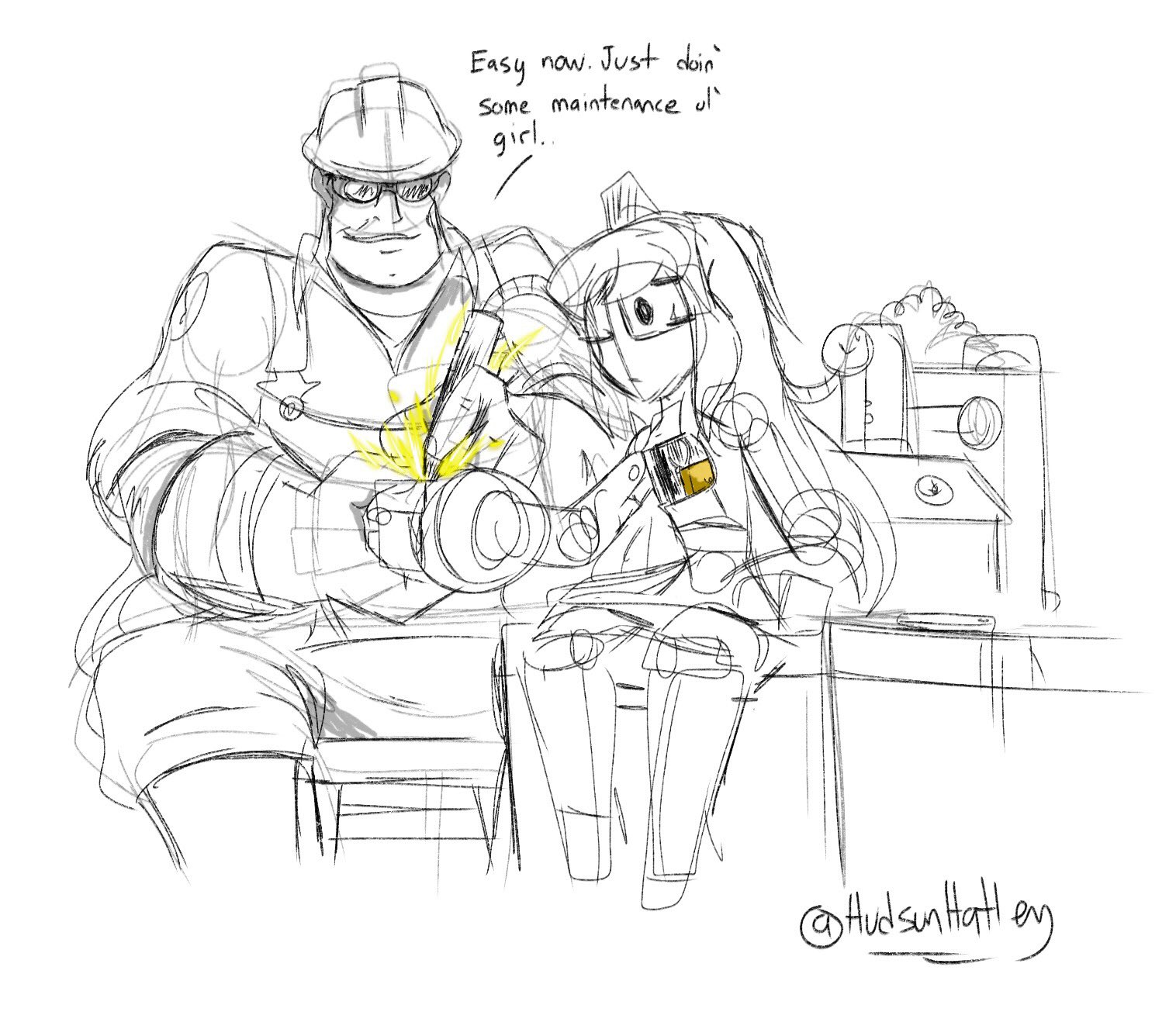 Mini Sentry Drawing Tf2 Sentry Drawing Mimi Sentry Meet Lil Pooties For The First Time