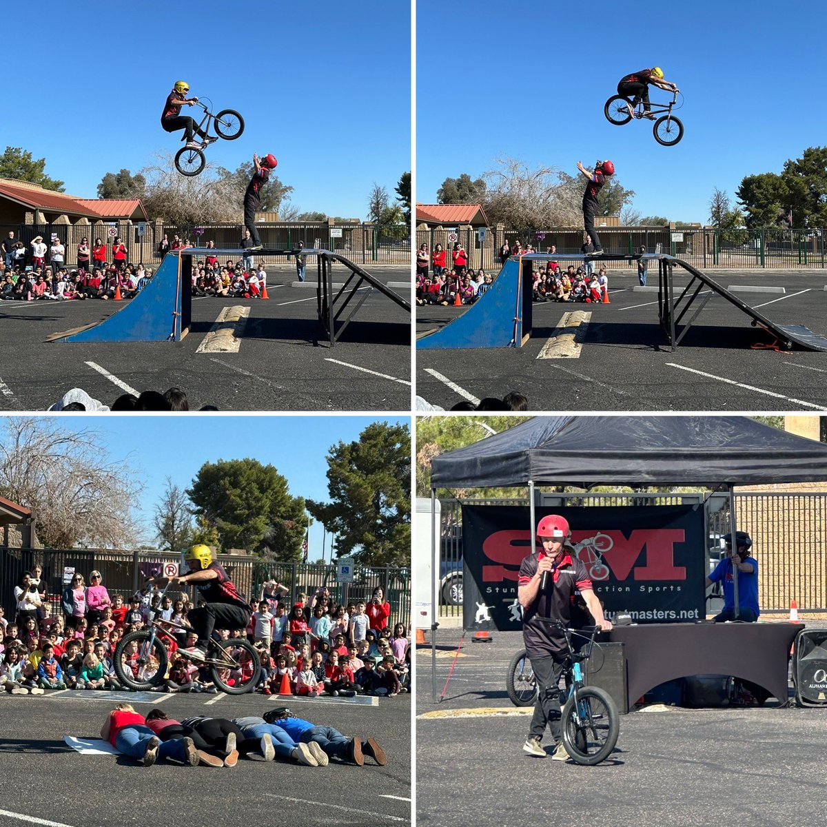 KnoxGifted's tweet photo. Thank you, @stuntmasters, for sharing your time and talents with our students! Your messages of respect and kindness are just what we needed to hear, and your stunts were outstanding!! #kgarocks #wearechandlerunified @chandlerunified https://t.co/MEmay9giCu