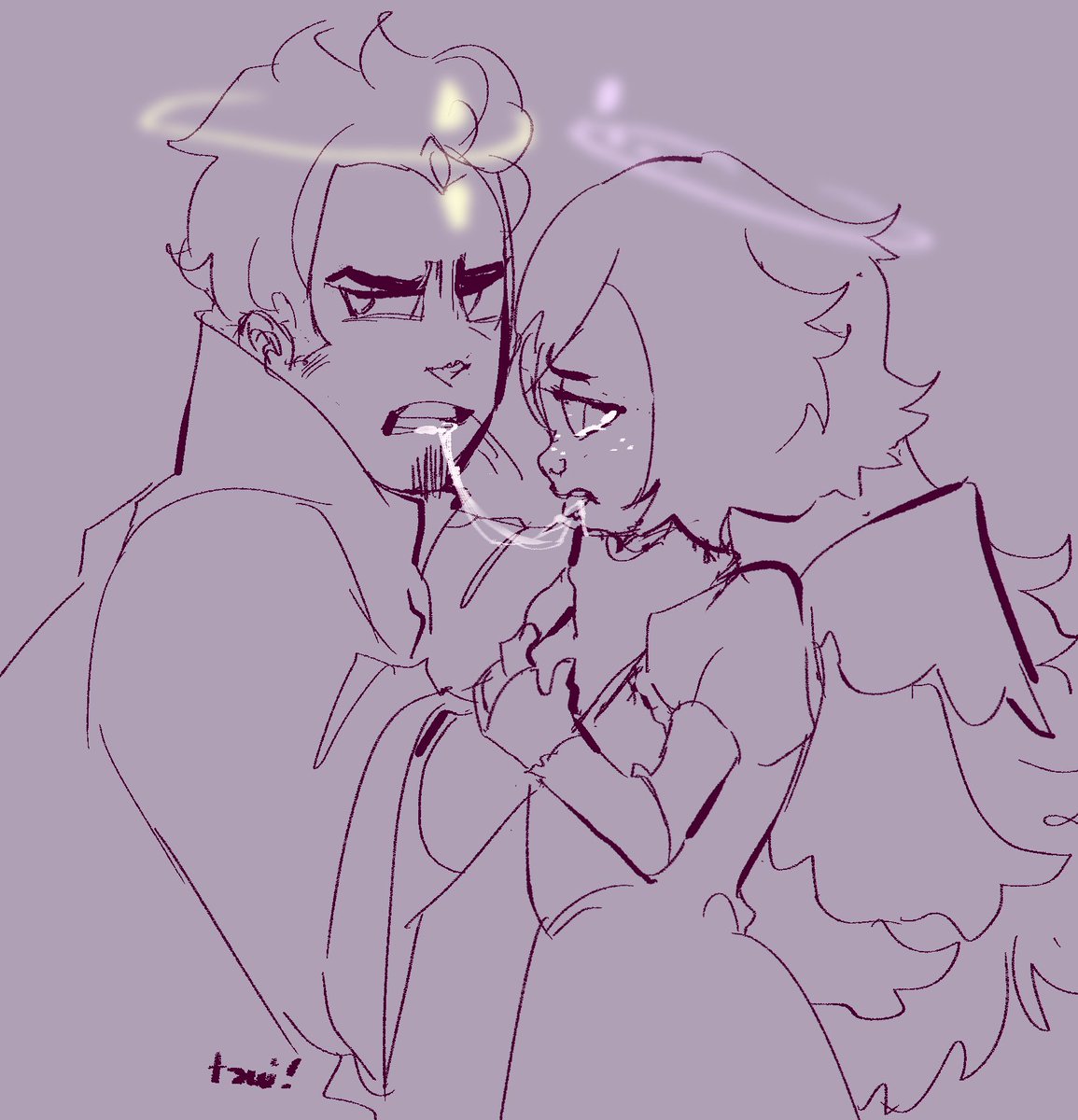 _tsuivan's tweet photo. adam/emily, noncon cw | just a doodle but very funny To Me (and only me). i imagine sera is outside the door like "what are you doing with my SISTER" and he's like "ugh literally NOTHING why are you so PARANOID🙄" lmfaoooGLHKF https://t.co/9CqhFzy1F7