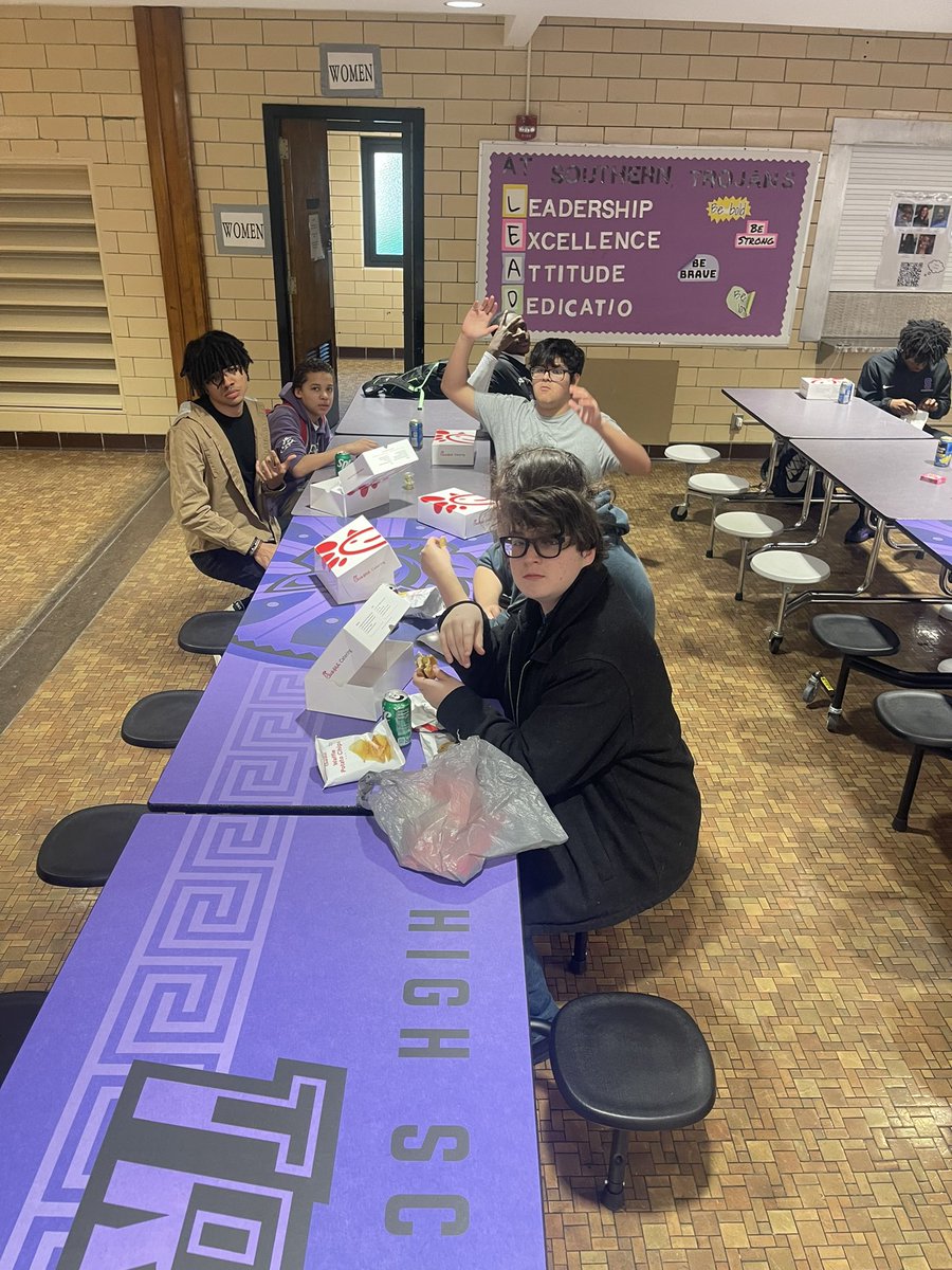 Awesome Valentine’s Day dinner with JROTC students!  Thanks 1st Sargeant Scalese and Sargeant Oliver for organizing this dinner! #leadlikeatrojan