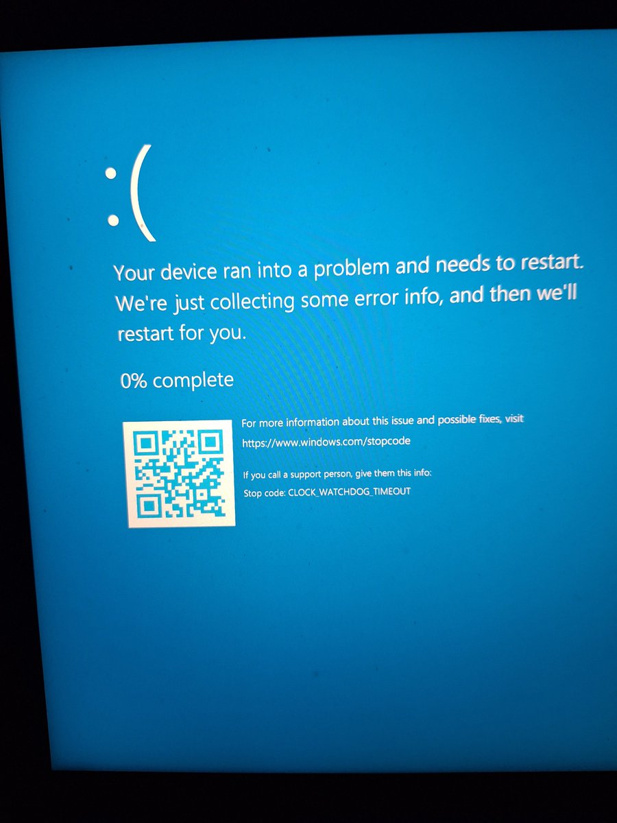 MisschicAsmr's tweet image. I was watching a YouTube video when this happened. Now it&apos;s stuck at 0%
What should I do?

#windowserror #watchdogtimeout