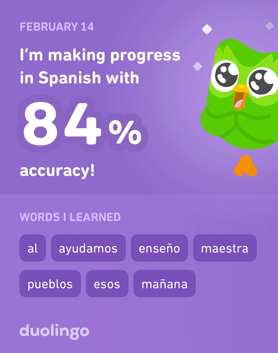 Realsback1's tweet image. I’m learning Spanish on Duolingo! It’s free, fun, and effective.