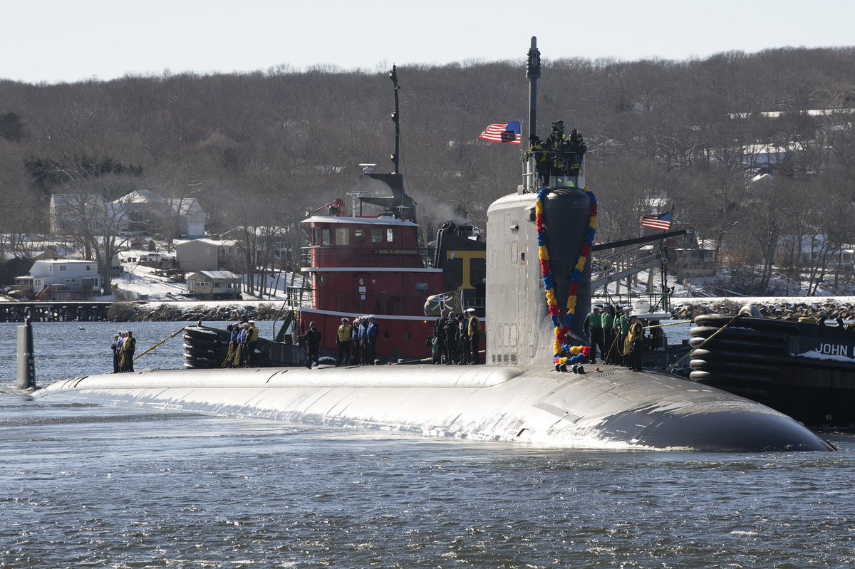 WarshipCam's tweet photo. USS California (SSN 781) Virginia-class Block II nuclear-powered attack submarine coming into Groton, Connecticut after 6-month European deployment - February 14, 2024 #usscalifornia #ssn781
SRC: TW-@USFleetForces https://t.co/VJCJSuQnuo