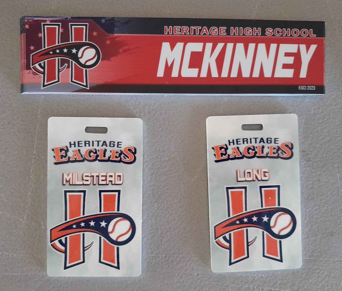 Big thanks to <a href="/WoodlawnBaseba1/">Woodlawn Baseball</a> <a href="/1hhsbaseball/">Huntsville Baseball</a> and <a href="/HeritagEagles/">Heritage Athletics</a> baseball for continuing to use Game Changing Image!! New locker tag and bag tag designs this season are 🔥!
#lockertags #bagtags #custombranding