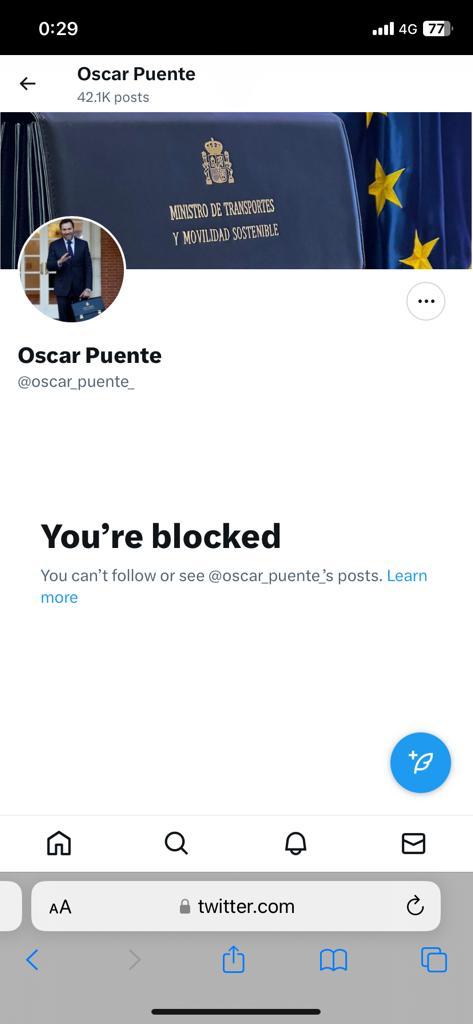 NOTICIA, NOTICIA. El ministro Óscar Puente, BLOQUEA a Corredor Oeste. 
"Ojos que no ven, corazón que no siente".
<a href="/transportesgob/">Ministerio Transportes y Movilidad Sostenible</a> <a href="/raquelsjimenez/">Raquel Sánchez</a> <a href="/PSOE_CyL/">PSOE Castilla y León</a> <a href="/psoeex/">PSOE de Extremadura /❤️</a> <a href="/dvserrada/">David Serrada</a> <a href="/luistudanca/">Luis Tudanca</a> <a href="/PPopularCyL/">PP Castilla y León</a> <a href="/ppextremadura/">Partido Popular de Extremadura</a> <a href="/ana_schez/">Ana Sánchez🌾</a> <a href="/MoroMjesus/">mjesus moro almaraz</a> <a href="/PabloAriasE/">Pablo Arias</a> <a href="/SalamancaBlog/">SalamancaBlog.com</a> <a href="/Corredor_Med/">Corredor Mediterráneo #QuieroCorredor</a>