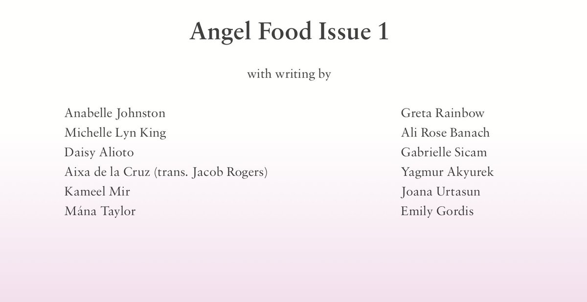 angelfoodmag's tweet photo. coming soon! subscribe for updates https://t.co/WLS3GwoCjy https://t.co/PzMpEU7Nob