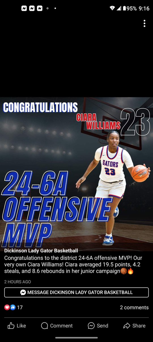 dc_queens's tweet photo. Congratulations to Houston Queens Elite Ciara Williams, Cyniah Williams, and Jazmine Hansley on a Great season leading their team to a 30-5 record and undefeated 12-0 district record and all three awarded First Team All District honors,and two were MVP, &amp; Offensive MVP https://t.co/HBQ3WMndZj