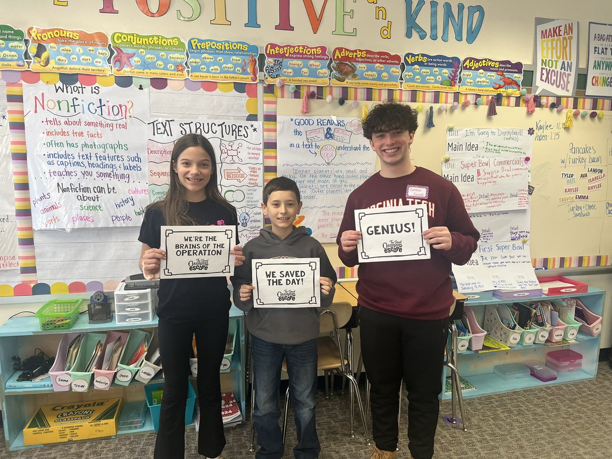 A Valentine’s Day Math Escape Room activity with the Kindness Krew from <a href="/NAHS1619/">NAHS</a>. Loved seeing Chase, Julian, &amp; Cameron…all former students!  <a href="/MooreElemSchool/">Moore Elem School</a> <a href="/NASDschools/">Northampton Area SD</a> #moorepride #kkidpride