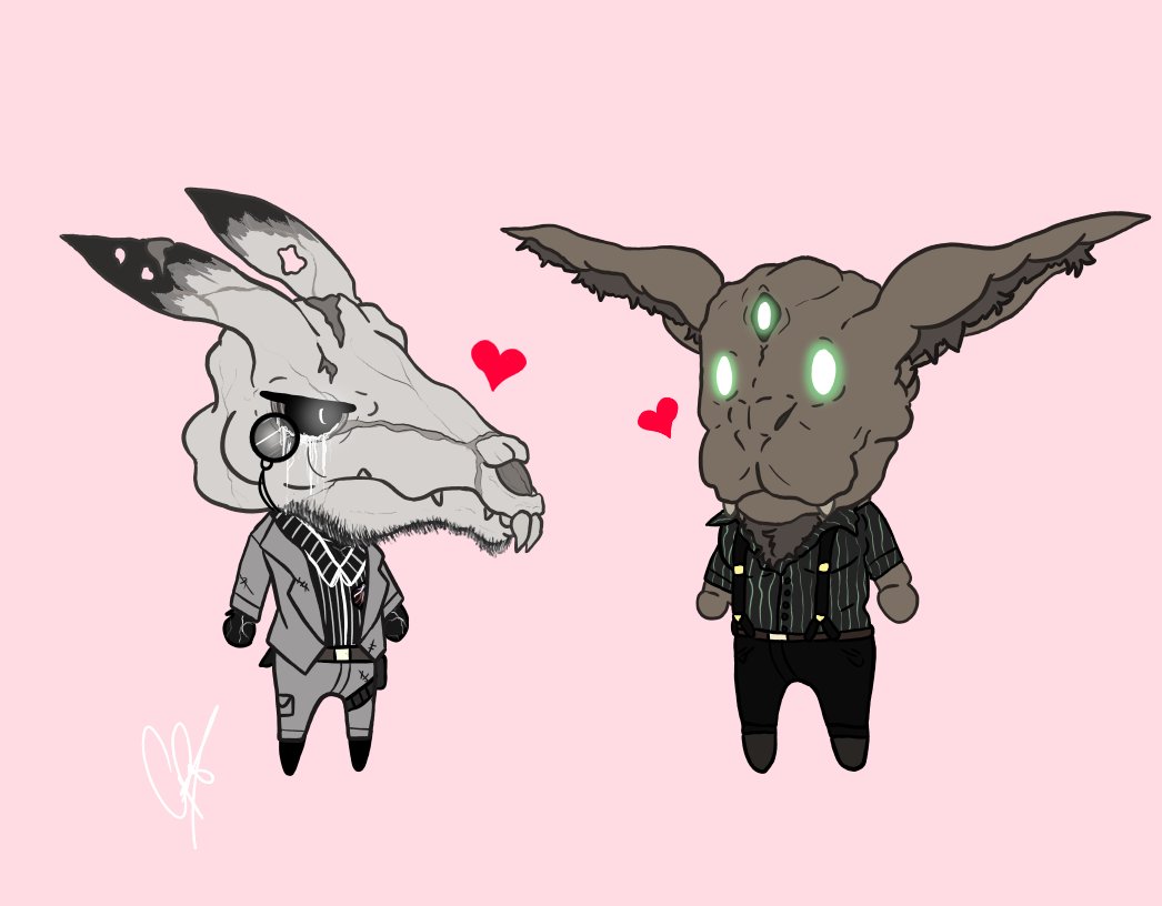 DefoNotRav's tweet photo. My Horrid Lovers. 🐰❤️‍🔥🦇

Little Doodle for Valentine's Day! (I'm currently lonely) 💔

#HorridTales #oc #ocart #ValentinesDay https://t.co/pEpKH3Cd6Y