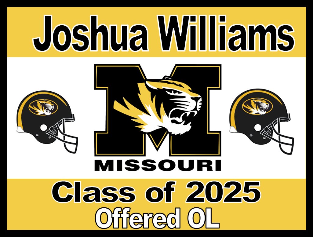 After amazing chats w @JAbercrombie51 @CoachJonesB & thanks @KirbMoore I’m honored w OFFER from MIZZOU @MizzouFootball #MIZ @MohrRecruiting @ChadSimmons_ @adamgorney @RivalsFriedman @SWiltfong247 @BrianDohn247 @PRZPAvic @CSmithScout @TheUCReport @LemmingReport @mfarrellsports