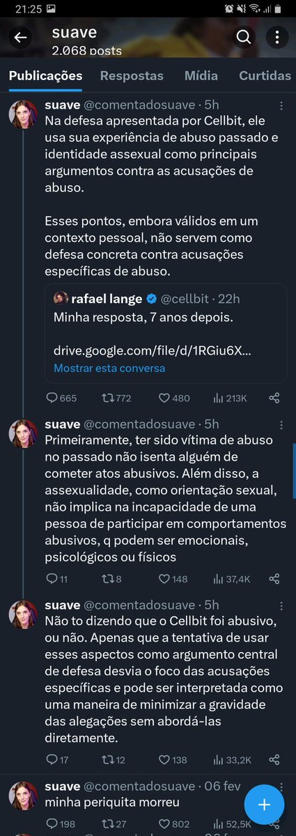 MyClaritye's tweet photo. Muito interessante como essa criatura demonstra MUITO mais empatia com o pronunciamento MERDA da sasa, mas não mostra um PINGO de empatia pelo relato MUITO PESADO, PESSOAL E COM PROVAS do Cellbit.
Diz q n é sobre ele mas dissemina um "argumento" q tão tentando usar p invalidar. https://t.co/SA3SgUWl9i