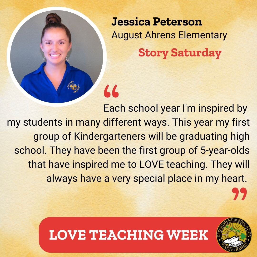 💕 #LoveTeaching Week’s Story Saturday prompt: Share the teaching story that has inspired you this year to #LoveTeaching. #HIPublicSchoolsProud