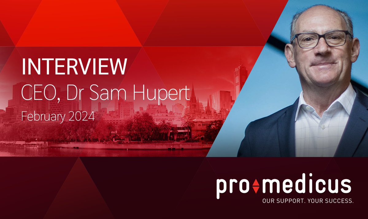 Pro Medicus CEO Interview, Dr Sam Hupert bit.ly/3OLHJps <a href="/Visage_Imaging/">Visage Imaging</a> #Visage7 #CloudPACS #VisageEaseVP #PlatformForTheFuture #PoweredBySpeed