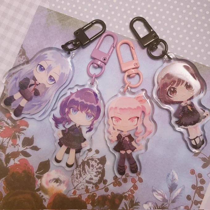 My inventory for #katsucon2024 will be mostly the same but with the addition of my new 25ji keychains! 