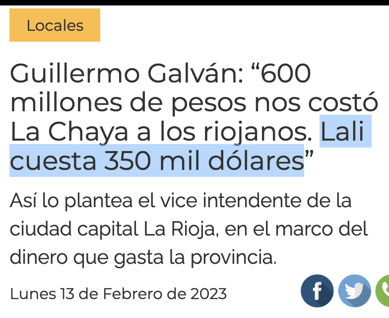 PregoneroL's tweet photo. Efectivamente Lali Depósito cobró USD350.000 de un festival estatal. https://t.co/lf0Em0pnR8