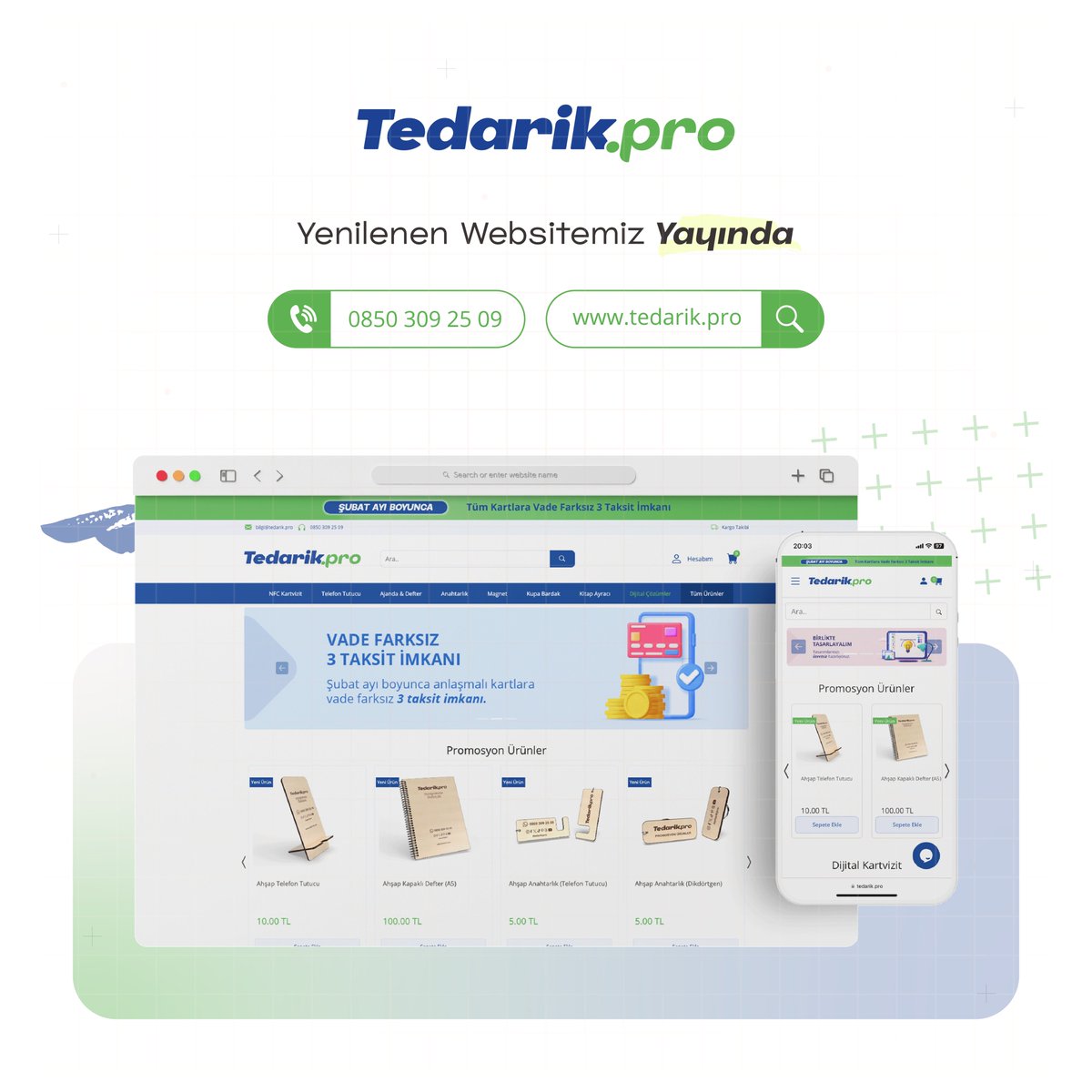 Yenilenen Websitemiz Yayında 🖥️

İşletmenizin ihtiyaç duyduğu promosyon ürünler ve kurumsal çözümler tedarik.pro'da 📌
