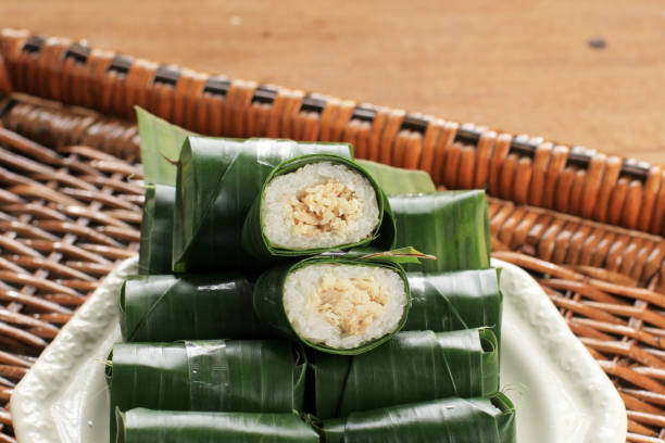 One of my favorite Indonesian Foods.  Lemper. Sticky Rice stuffed with chicken steamed in a banana leaf.
Amazing. #Foodies 
#FoodParadise
🍷🌶️🍋