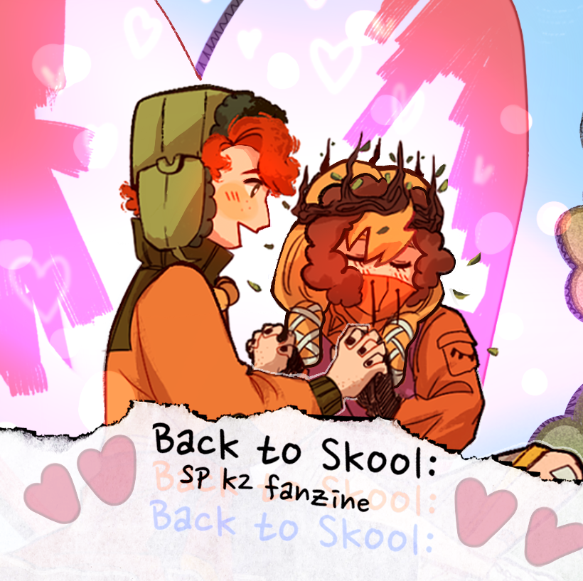 EmilyArtStudios's tweet photo. Zine preview for @k2fanzine 💚🧡!! Excited for when everything finally comes together !!!  I cant wait ;u;! https://t.co/ax95DPMkxx
