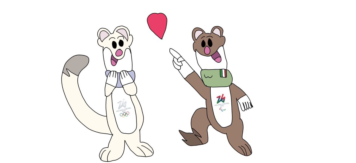 Happy Valentine’s Day with Tina and Milo from Milano Cortina #ValentinesDay #mascotverse #Olympics #Paralympics #TinaMilo #Milanocortina2026