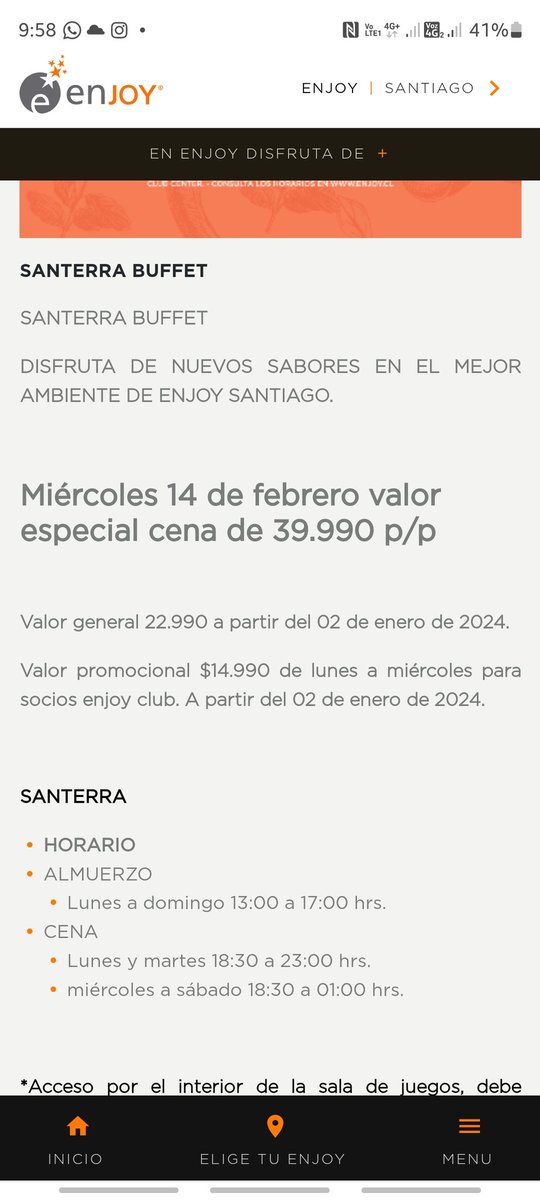 ftrabucco's tweet photo. Atención Cambio de precio en minuto en #EnjoySantiago Clientes reclamando. @SERNAC @biobio @24HorasTVN @Cooperativa https://t.co/eEkCxfwhHF