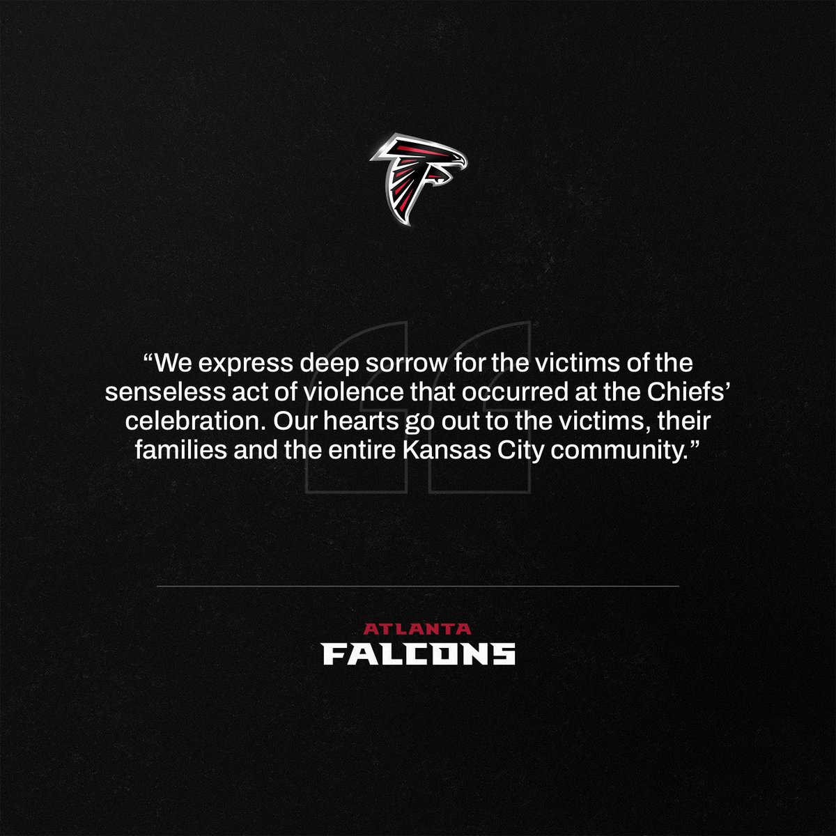 A statement from the Atlanta Falcons