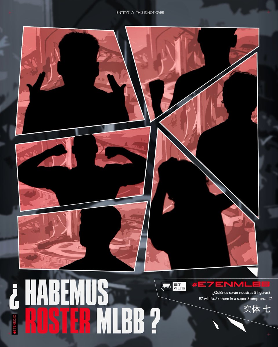 ENTITY7GG's tweet photo. Muchachoss 🎵😍 falta poco para estrenarrr, a nuestro nuevo roster y ser campeón mundial 🎵🤫
#GOE7 // #E7enRojo //#ThisIsNotOverE7 // #MobileLegendsBangBang // #jugamosjuntos https://t.co/x7pXdTeHDv