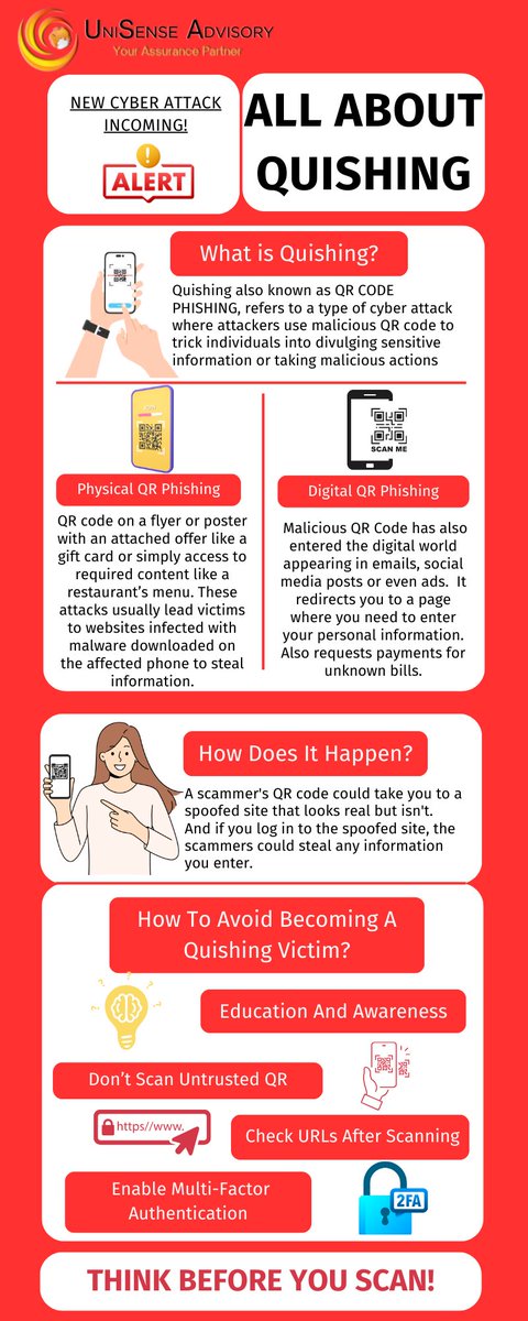 uniglobus's tweet photo. Protect yourself from the growing threat of #QRCodePhishing!
#Quishing is the talk of the town, so stay vigilant against this rising cyber threat. Equip yourself with the knowledge to safeguard your personal information and stay one step ahead of #cybercriminals. https://t.co/eMfKh0yPBE