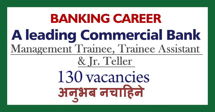 Banking Career for FRESHERS; Management Trainee, Trainee Assistant and Jr. Teller wanted at a leading Commercial Bank; Qualification: +2/ Bachelor/ Master
view details on:
educatenepal.com/vacancies/deta…
#bankingcareer #bankjobs