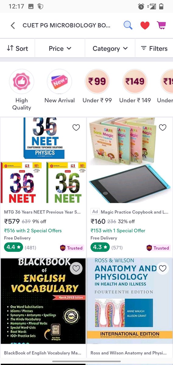 TPFDEVESH's tweet photo. @Meesho_Official    what the wrong with you guys, I am searching for the  CUET PG Microbiology books but your search results are insane,    what the hell you guys trying to do ... 😳

#meesho #meeshosearch https://t.co/5UoHuAPaF2