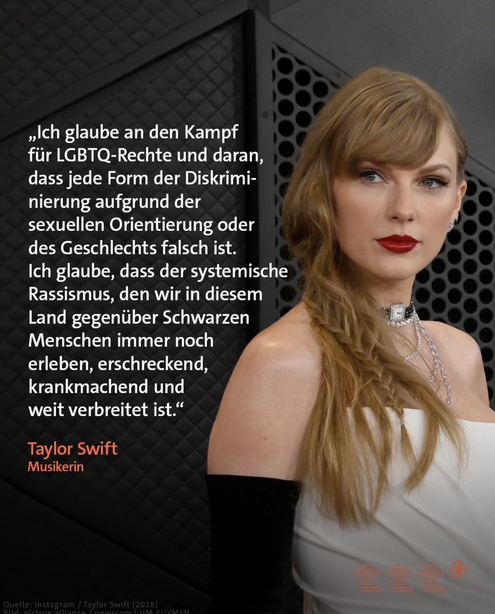 Kein Wunder, dass Taylor Swifft von Trump gehasst wird! 

Ich finde sie wunderbar! 🥰
