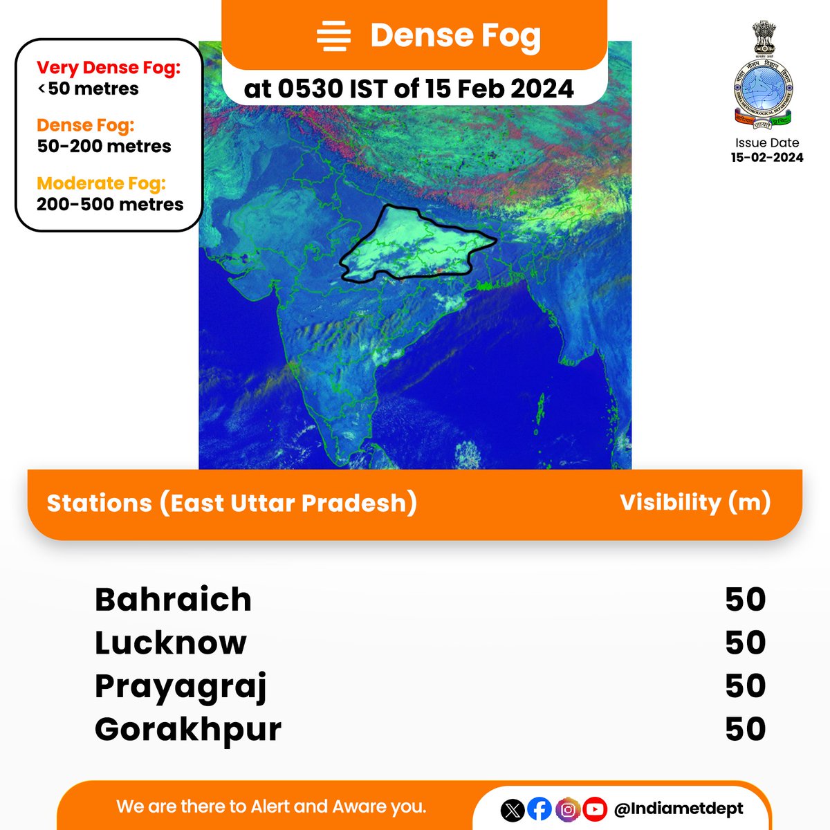 Dense fog reported over East Uttar Pradesh.   

#UPWeather #DenseFog #FogAlert 

@AAI_Official
@dgcaindia
@railminindia
@nhai_official 
@UP_SDMA
@moesgoi
@DDNewslive
@ndmaindia
@airnewsalerts
@CentreLucknow
@CMOfficeUP
@myogiadityanath