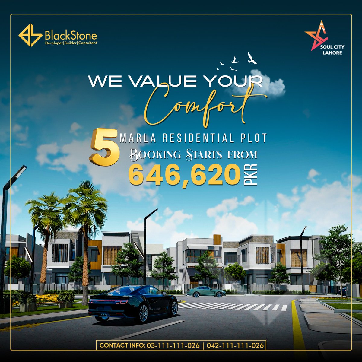 bstonepk's tweet photo. Experience luxury living in Soul City Lahore with a 5-Marla residential plot. Booking starts at 646,620PKR. 

For more information, Call us today at 
📞 042-111-111-026 or 03-111-111-026 
Or visit our office on 
📍 11-DD, CCA, PHASE 4, DHA, Lahore  

#soulcity #soulcitylahore https://t.co/IAEQ5AnAMF