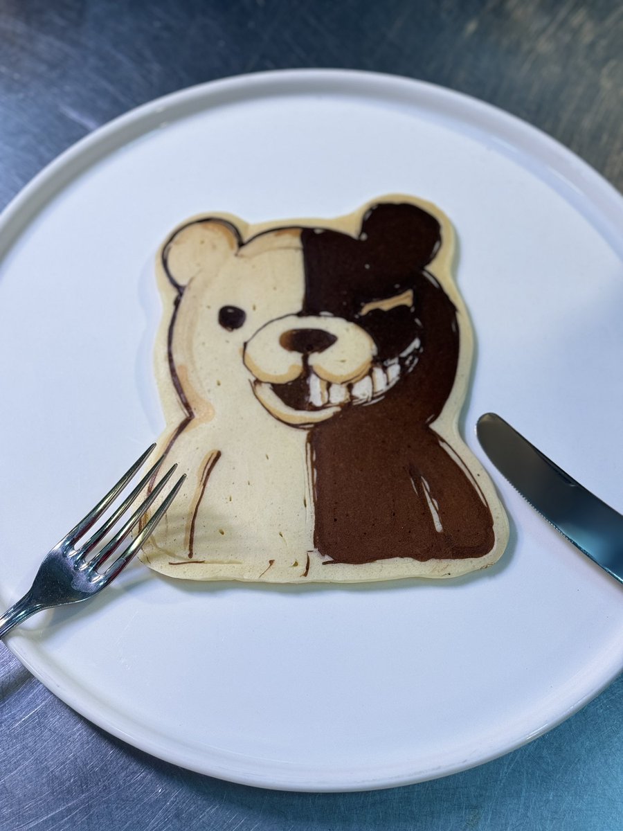 LaRicetta99's tweet image. 本日のパンケーキアート動画 ダンガンロンパ #pancakeart #ダンガンロンパ