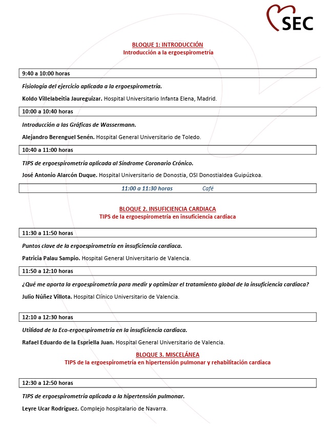 JovenesSec's tweet image. 🚨Nuevo curso presencial🚨
✅Introducción a la ergoespirometría aplicada a la cardiología clínica
📅12 de abril
📍Casa del Corazón-Madrid

✅Fundamentos en ergoespirometría
✅Cómo lo integro en la práctica clínica
✅Taller práctico con caso en vivo

📝⬇️
🔗secardiologia.es/agenda/2911-in…